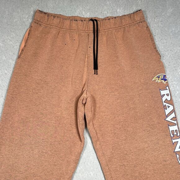 Majestic Baltimore Ravens Sweatpants Joggers NFL Apparel Men’s XL Orange - Picture 2 of 14